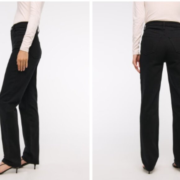 NWT Abercrombie & Fitch The 90s Straight Ultra High Rise Jeans Curve Love) 2s - Picture 2 of 4